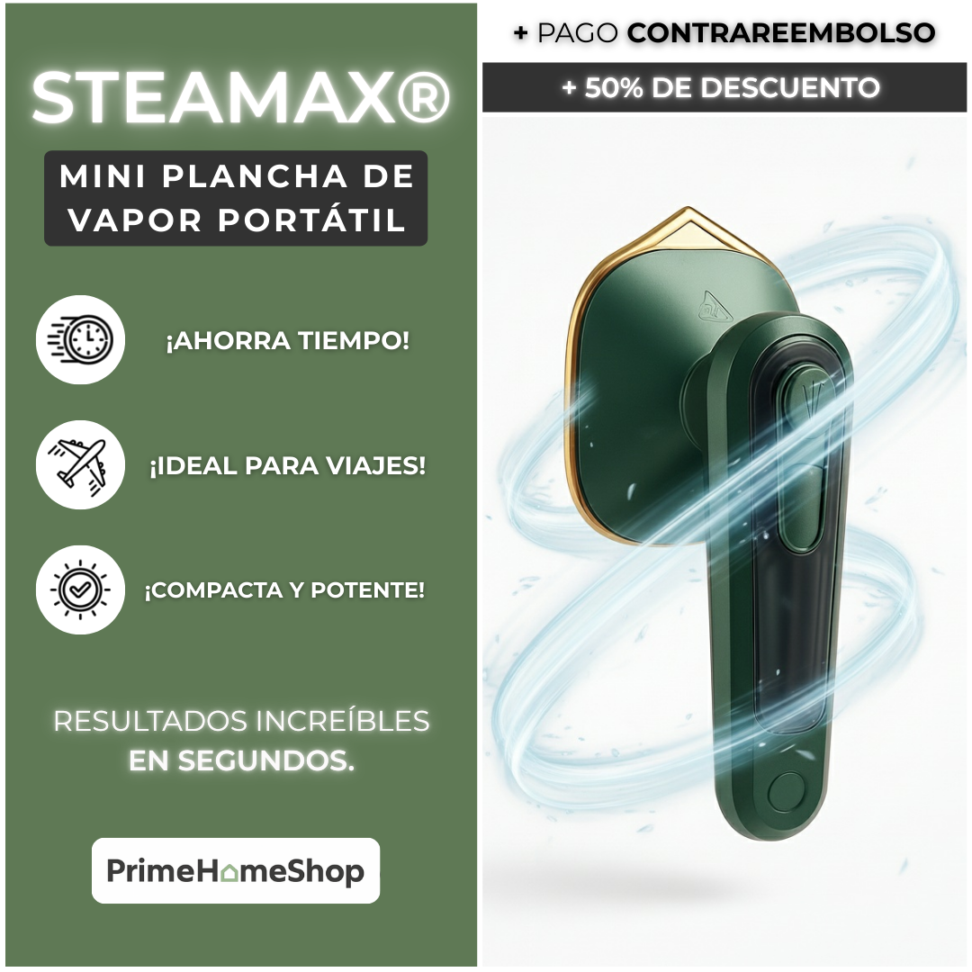 STEAMAX®  Mini Plancha de Vapor Portátil - Tu ropa lista en segundos