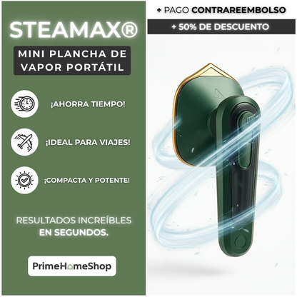 STEAMAX®  Mini Plancha de Vapor Portátil - Tu ropa lista en segundos