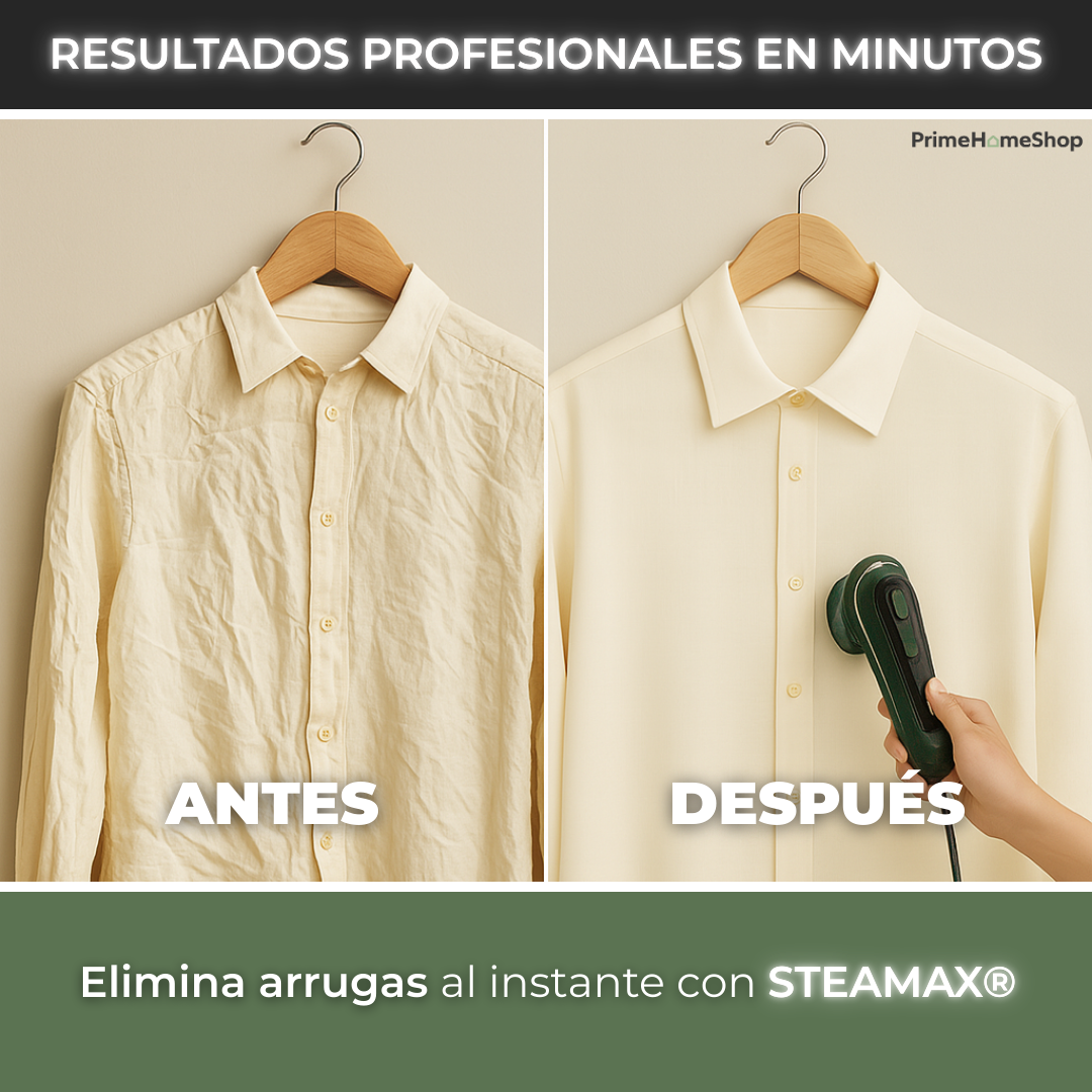 STEAMAX®  Mini Plancha de Vapor Portátil - Tu ropa lista en segundos