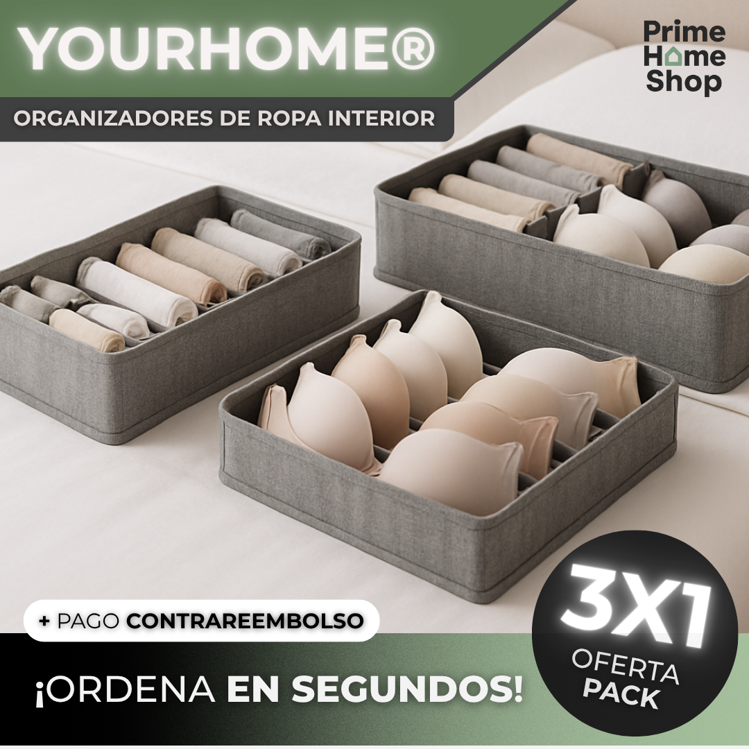 YOURHOME®  Organizadores de Ropa Interior Plegables - Pack de 3 unidades
