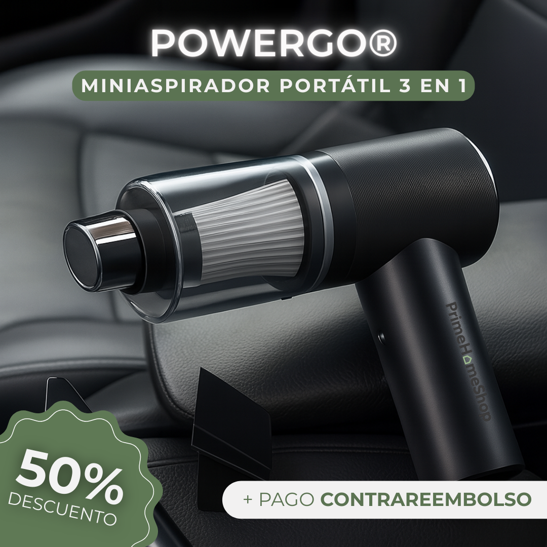 POWERGO®  Aspirador Portátil 3 en 1 - ¡Limpieza Rápida y Potente en segundos!