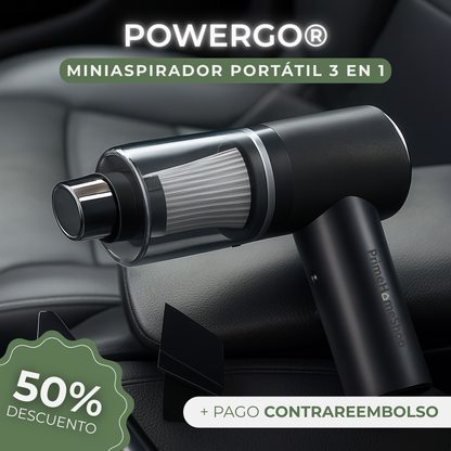 POWERGO®  Aspirador Portátil 3 en 1 - ¡Limpieza Rápida y Potente en segundos!